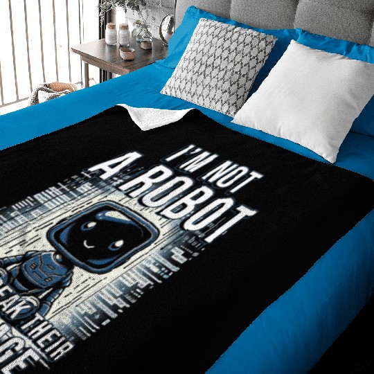 Robotics Engineer I'm Not A Robot Baby Blankets