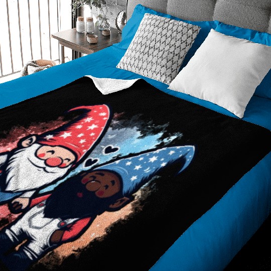 Gnome America Patriotic Whitey Melanin Gay Pride Baby Blankets