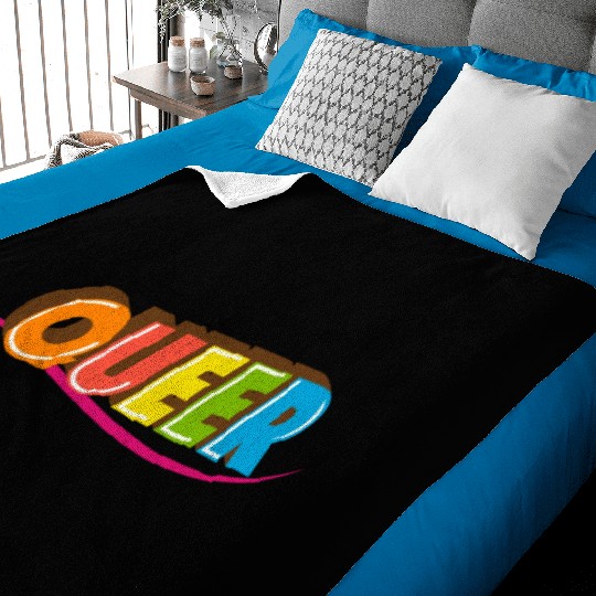Queer Typo for Pride Month Equal Rights LGBTQ Baby Blankets