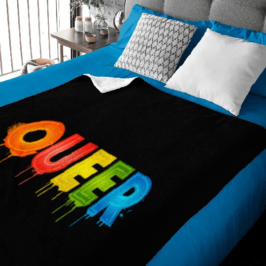 Queer Typo for Pride Month Equal Rights LGBTQ Baby Blankets