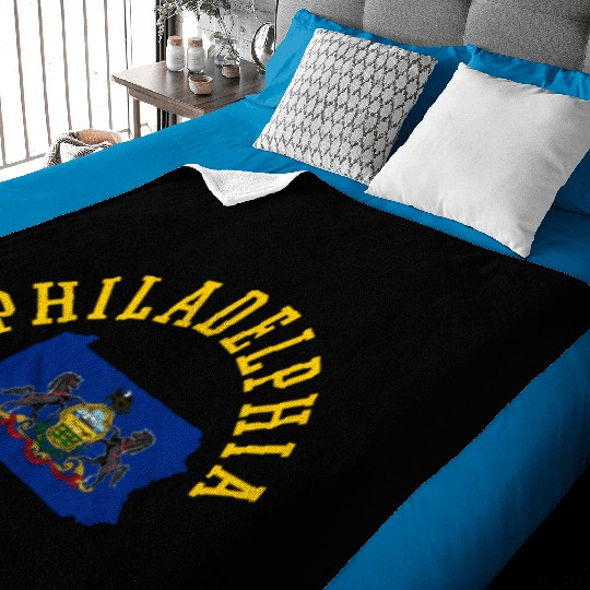 Philadelphia Patriot Usa Flag Design - Embrace Baby Blankets