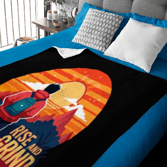 Rise and Grind - Sunrise Hustle Motivation Baby Blankets