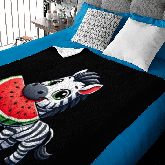 Zebra melon watermelon fruit fruity Baby Blankets