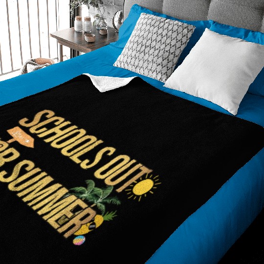 Schools Out For Summer Teacher Baby Blankets