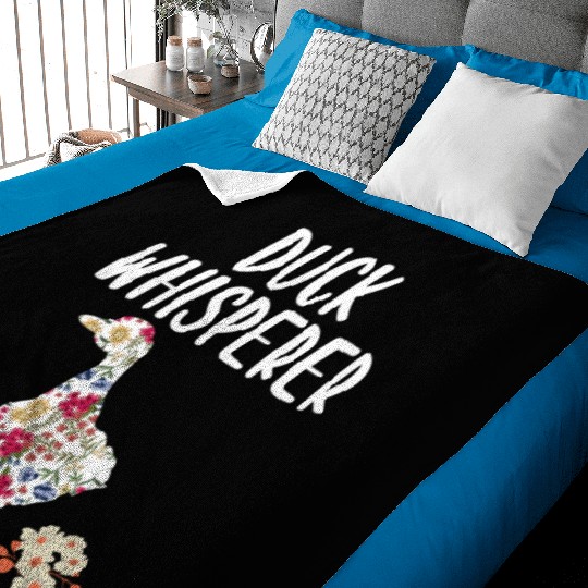 Duck Whisperer Flower Farming Farm Animal Farmer Baby Blankets