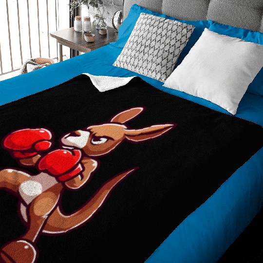 Ring Champ Kangaroo: Boxing Bound Baby Blankets