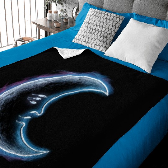 Neon moon Baby Blankets