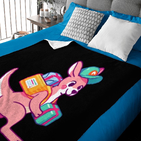 Speedy Delivery: Kangaroo Courier Baby Blankets