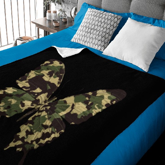 Natural Camouflage Butterfly Baby Blankets