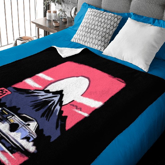 Japan Red Sun Mountain Racer Baby Blankets