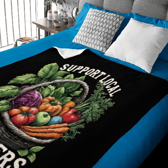 Farmers Market Farmer Agriculture Farming Food Baby Blankets