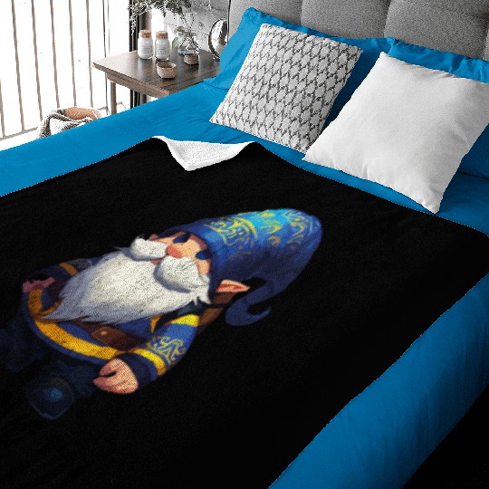 t21 gnomes Peace Love Baby Blankets