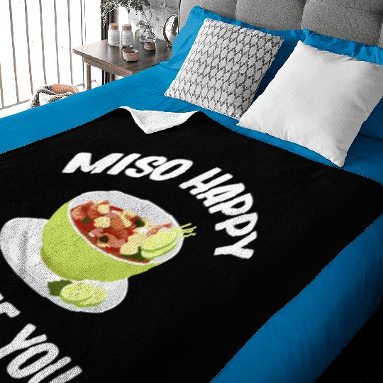 Miso Happy To See You Asian Chinese Cuisine Baby Blankets