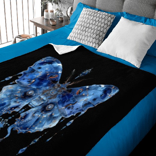 Watercolor Celestial Butterfly Baby Blankets