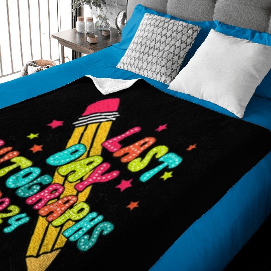 Last Day Autographs Last Day of School Teacher Day Baby Blankets