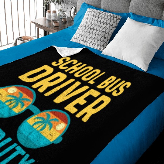 School Bus Driver Off Duty | Vacation Relaxation Baby Blankets