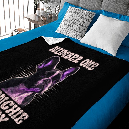French Bulldog Number One Frenchie Daddy Baby Blankets