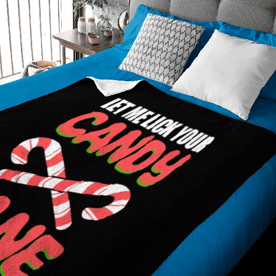 Reindeer And Candy Cane Candy Maker Baby Blankets