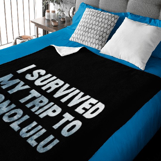 My Trip Traveler Vacation Honolulu Baby Blankets