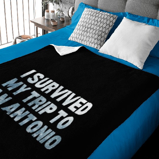 My Trip Traveler Vacation San Antonio Baby Blankets