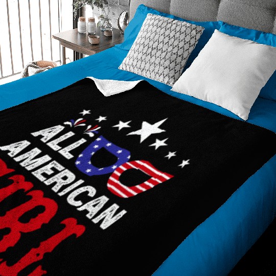 All American girl US Independent day Baby Blankets