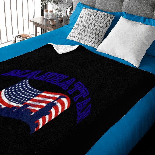 Manhattan usa Baby Blankets