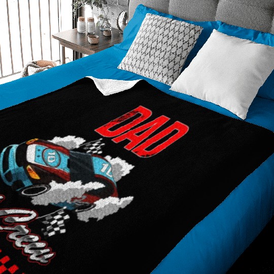 Race Car Birthday Party Racing Family Dad Pit Crew Baby Blankets