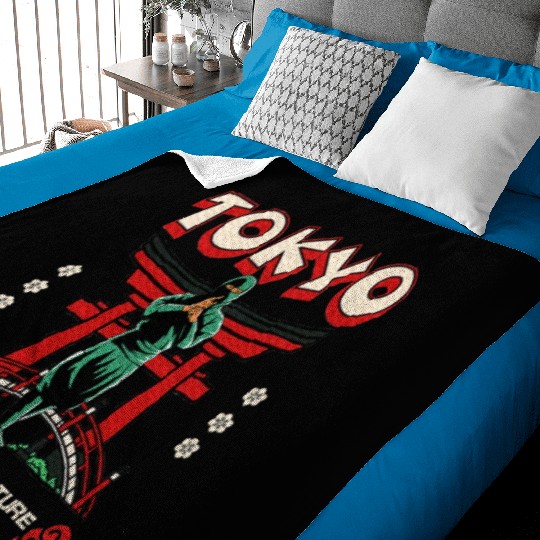 Tokyo Japan Culture Green Karate Ninja Martial Baby Blankets