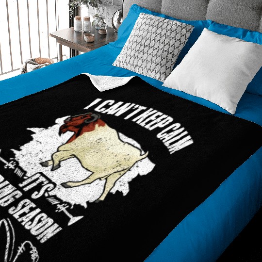 I Can't Keep Calm It's Kidding Season Funny Boer Baby Blankets