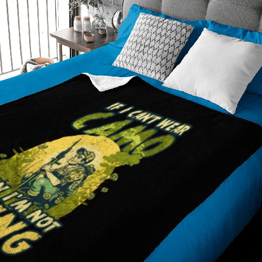 Hunter Can't Wear Camo Won't Come Baby Blankets