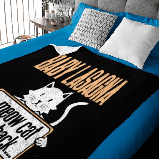 Baby Lasagna meow cat meow back Baby Blankets