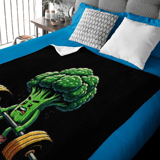 Deadlift Broccoli Gym Fitness Motivation Baby Blankets