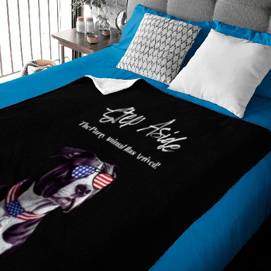 Step Aside The Party Animal Has Arrived AmStaff Baby Blankets