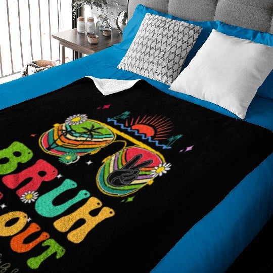 Bruh We Out Last Day Of School Teacher Boy Baby Blankets