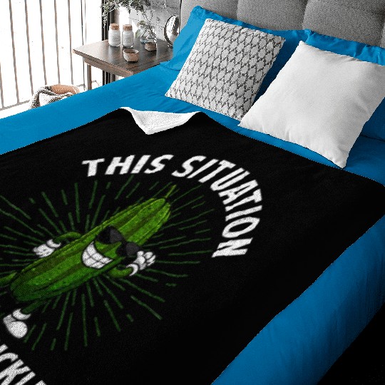 Pickle Design Cucumber Dill Pickle Lover Baby Blankets