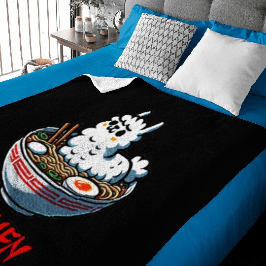 Llamen Noodles Chinese Food Alpaca Llama Lover Baby Blankets