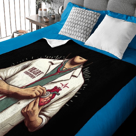 Cardiac Nurse Heart Whisperer Design Baby Blankets