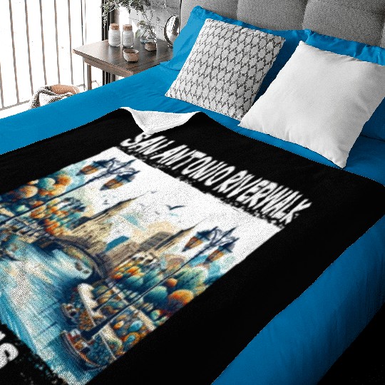 San Antonio Riverwalk Baby Blankets