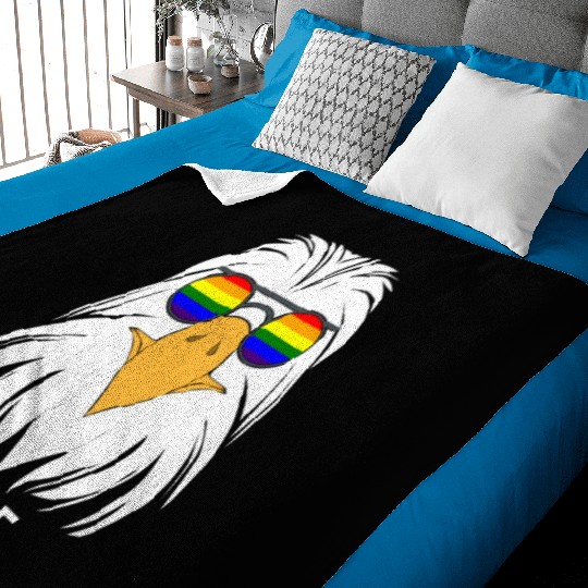 LGBTQ BALD EAGLE PRIDE DESIGN Baby Blankets