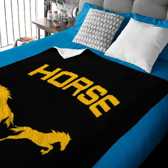 Horses Double Horse Riding Horsepower Lover T Baby Blankets