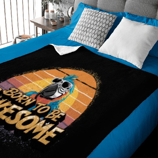 Macaw Parrot for a Bird Lover Animal Lover Baby Blankets