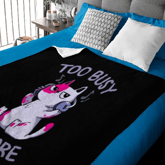 too busy to care Classic Baby Blankets