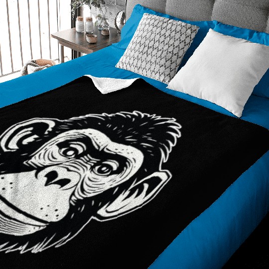Ape Monkey Baby Blankets