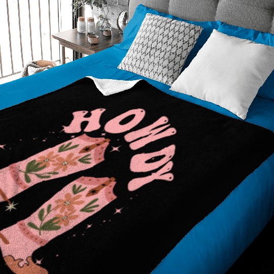 Western Country Texas Cowboy Hat Baby Blankets