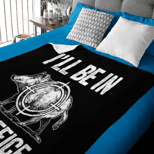 Boar Hunting Funny Wild Hog Hunter Baby Blankets