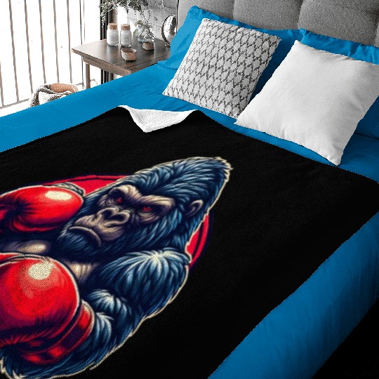 Boxing Gorilla Martial Arts Fighter Boxing Lover Baby Blankets