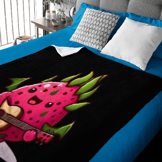 Dragon fruit plays guitar Baby Blankets