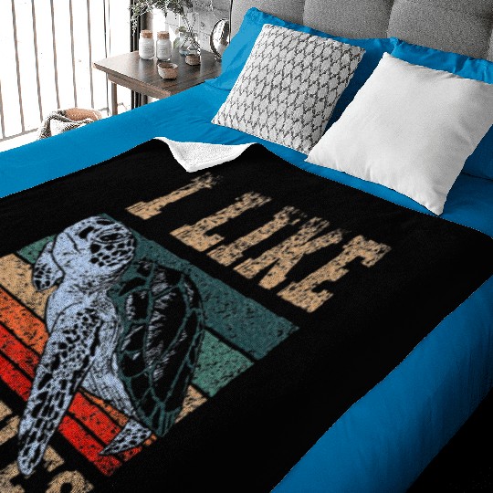 I Like Turtles Lover Turtle Pet Animal Baby Blankets