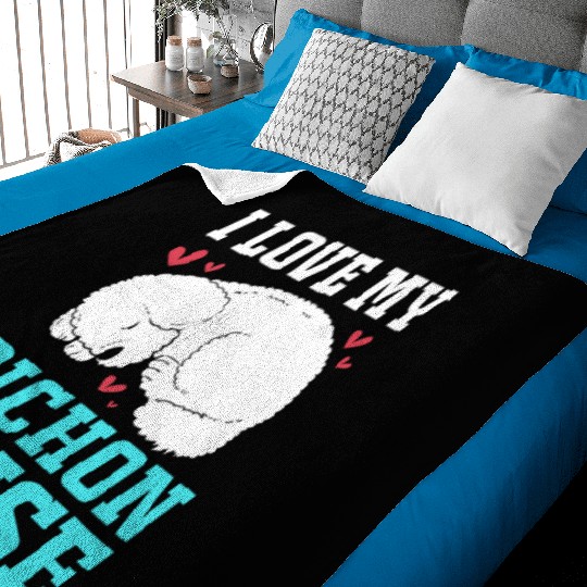 Dog Owner Pet Lover I Love My Bichon Frise Baby Blankets