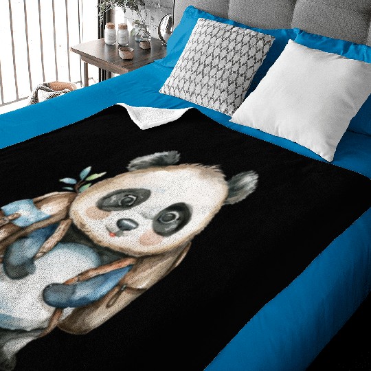 Watercolor Cute School Animals, Back to School Baby Blankets